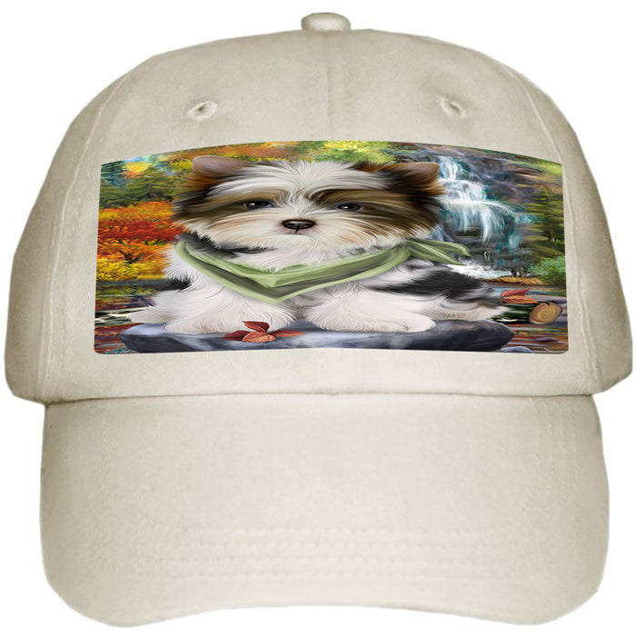 Scenic Waterfall Biewer Terrier Dog Ball Hat Cap HAT54204