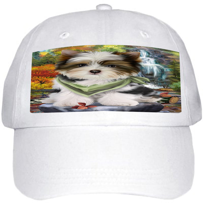 Scenic Waterfall Biewer Terrier Dog Ball Hat Cap HAT54204