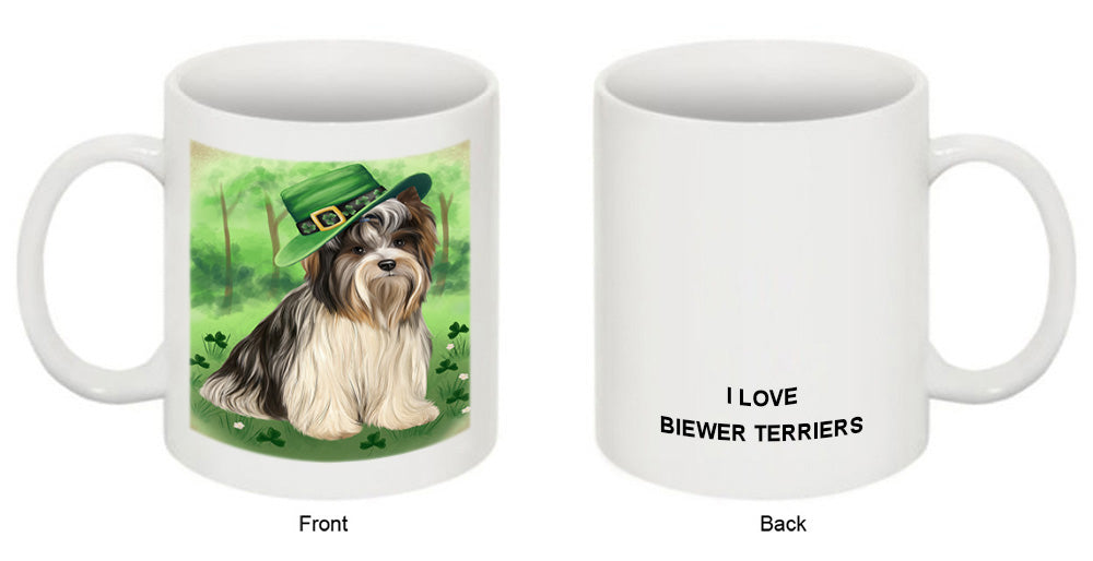 St. Patricks Day Irish Portrait Biewer Terrier Dog Coffee Mug MUG52380
