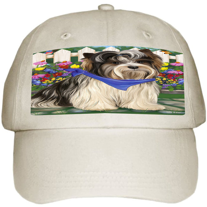Spring Floral Biewer Terrier Dog Ball Hat Cap HAT60444