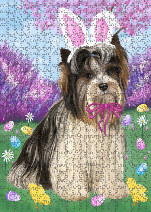 Easter Holiday Biewer Terrier Dog Puzzle with Photo Tin PUZL95828