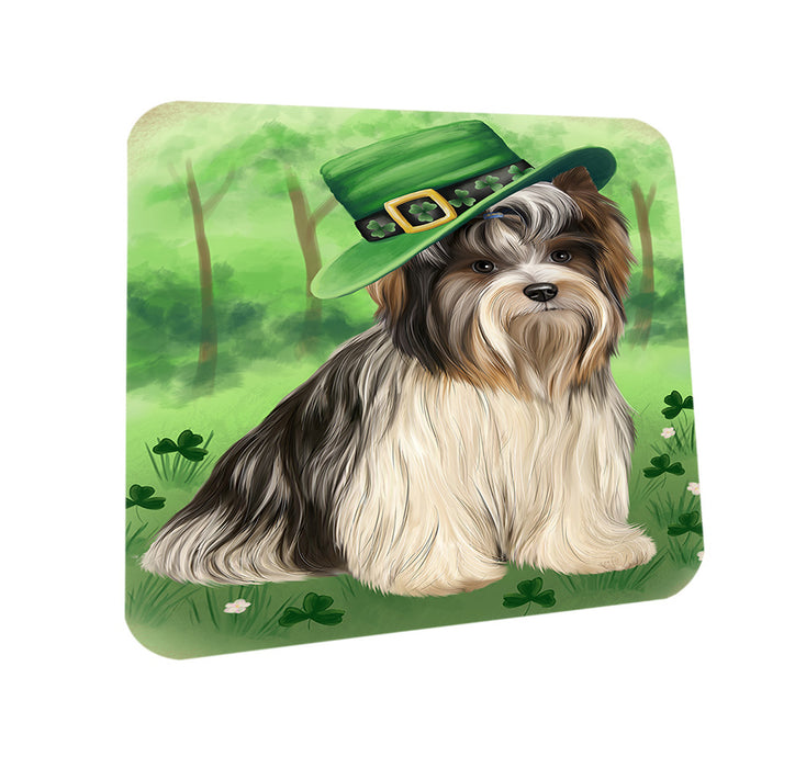 St. Patricks Day Irish Portrait Biewer Terrier Dog Coasters Set of 4 CST56940