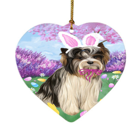 Easter Holiday Biewer Terrier Dog Heart Christmas Ornament HPOR57279