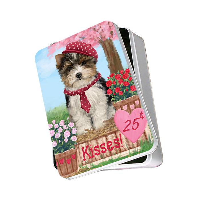 Rosie 25 Cent Kisses Biewer Terrier Dog Photo Storage Tin PITN55872