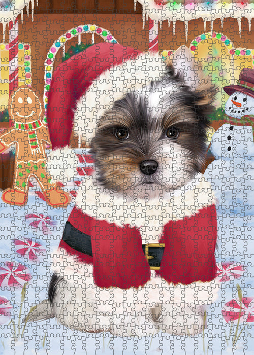 Christmas Gingerbread House Candyfest Biewer Terrier Dog Puzzle  PUZL92948