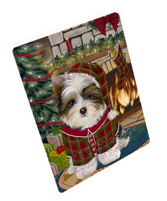 The Stocking was Hung Biewer Terrier Dog Magnet MAG70785 (Small 5.5" x 4.25")