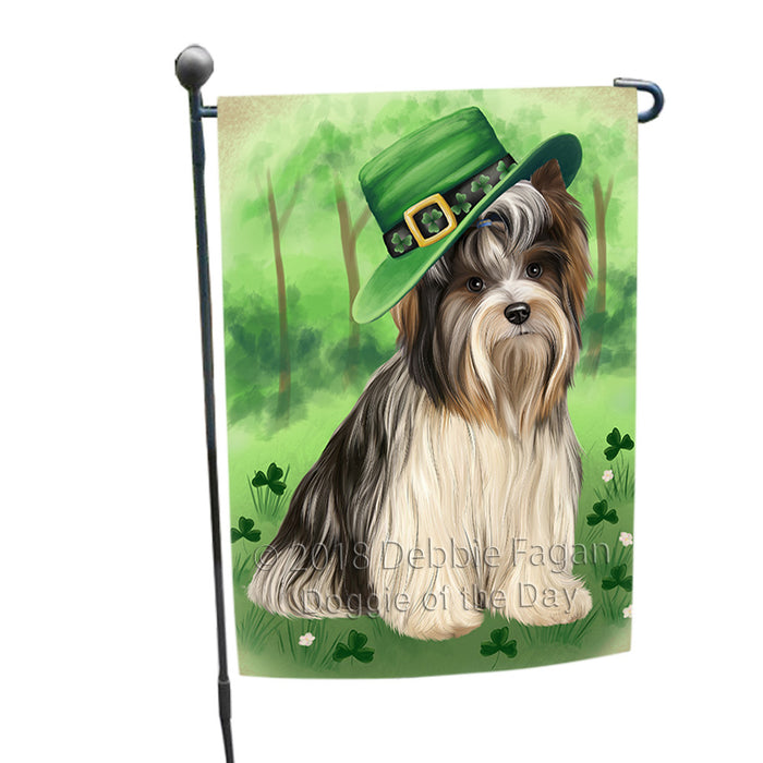St. Patricks Day Irish Portrait Biewer Terrier Dog Garden Flag GFLG64950