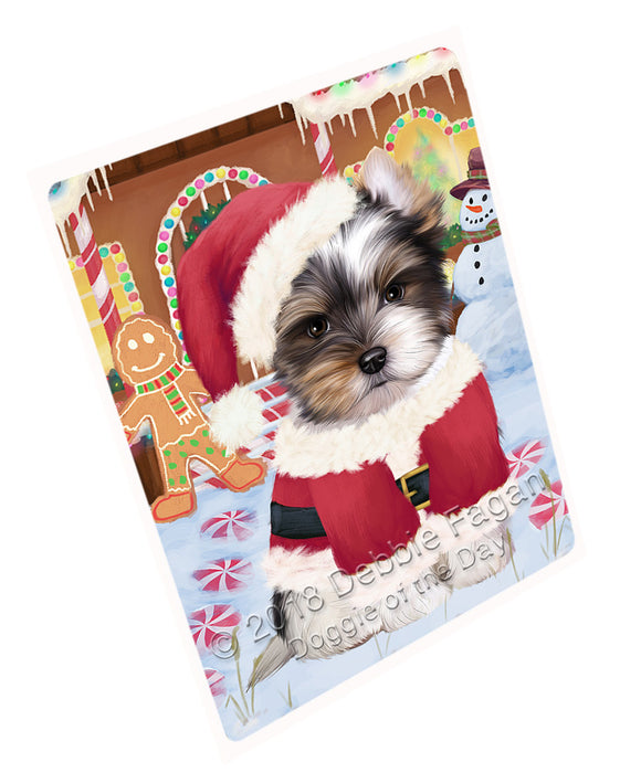 Christmas Gingerbread House Candyfest Biewer Terrier Dog Large Refrigerator / Dishwasher Magnet RMAG99390