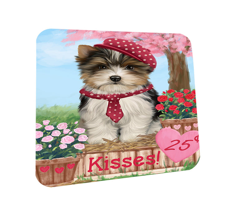 Rosie 25 Cent Kisses Biewer Terrier Dog Coasters Set of 4 CST55887