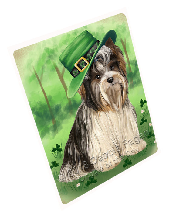 St. Patricks Day Irish Portrait Biewer Terrier Dog Refrigerator / Dishwasher Magnet RMAG104304