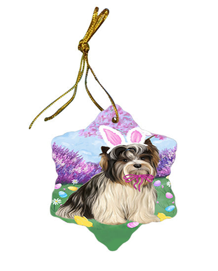 Easter Holiday Biewer Terrier Dog Star Porcelain Ornament SPOR57279