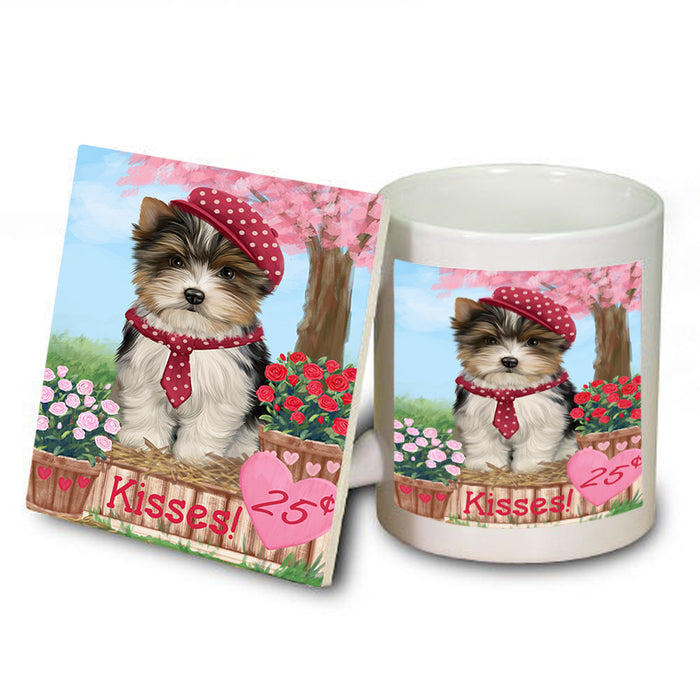 Rosie 25 Cent Kisses Biewer Terrier Dog Mug and Coaster Set MUC55921