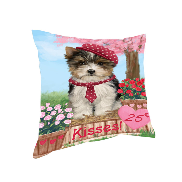 Rosie 25 Cent Kisses Biewer Terrier Dog Pillow PIL78008