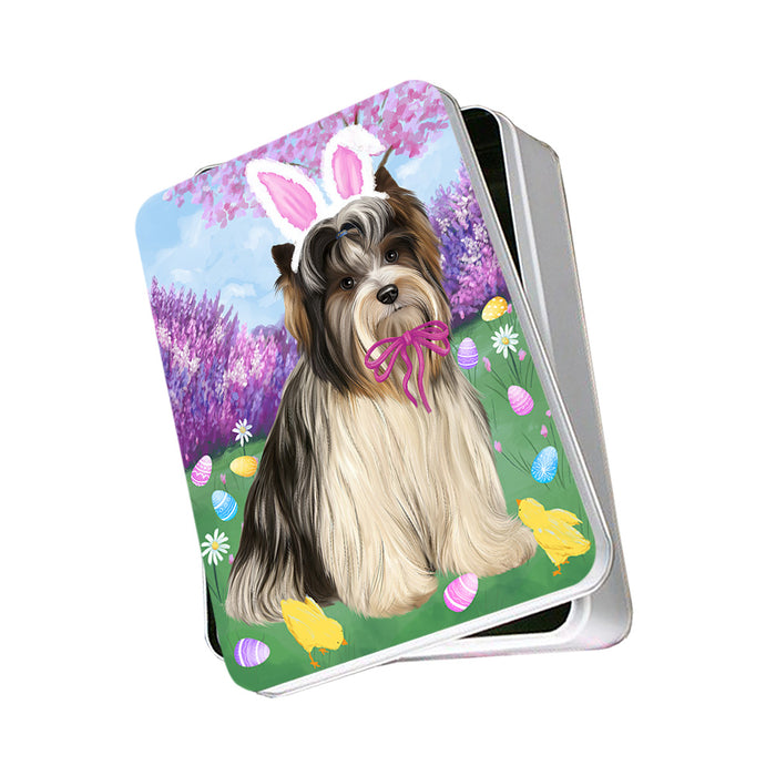 Easter Holiday Biewer Terrier Dog Photo Storage Tin PITN56821