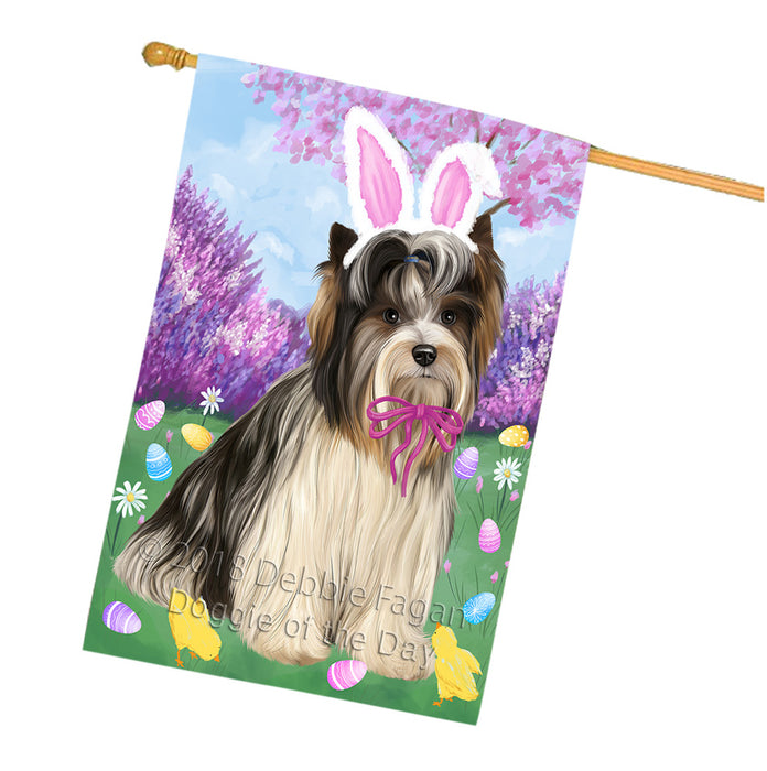 Easter Holiday Biewer Terrier Dog House Flag FLG57584
