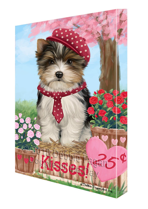 Rosie 25 Cent Kisses Biewer Terrier Dog Canvas Print Wall Art Décor CVS125585