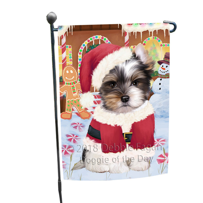 Christmas Gingerbread House Candyfest Biewer Terrier Dog Garden Flag GFLG56735
