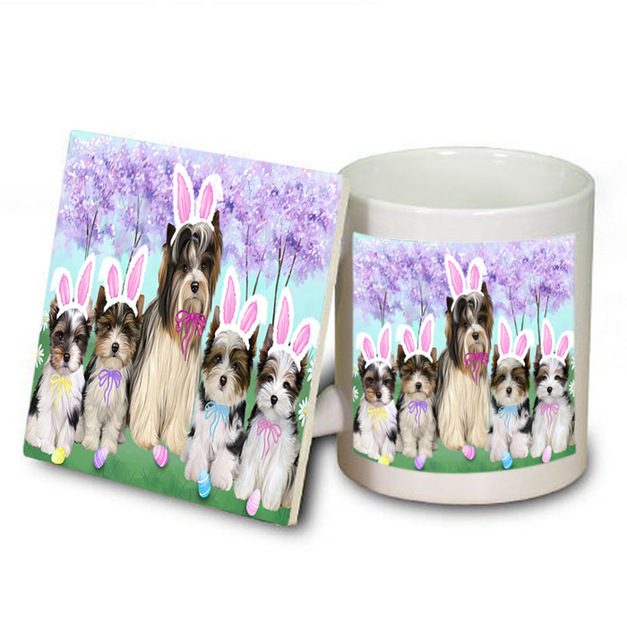 Easter Holiday Biewer Terriers Dog Mug and Coaster Set MUC56871