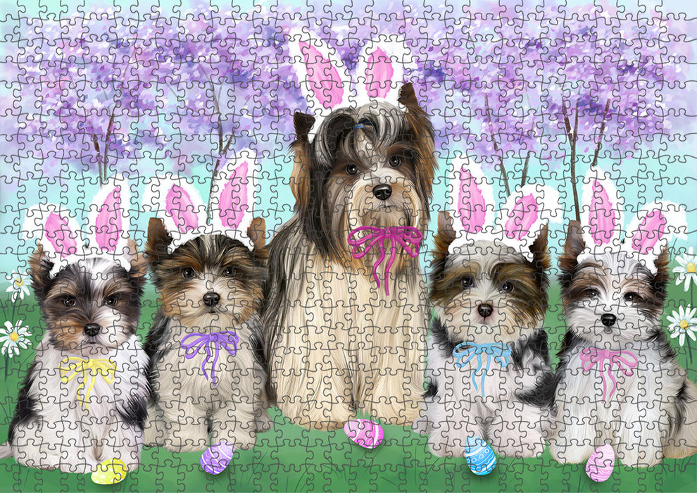 Easter Holiday Biewer Terriers Dog Puzzle  PUZL95832