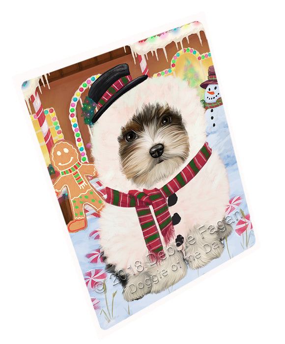 Christmas Gingerbread House Candyfest Biewer Terrier Dog Magnet MAG73703 (Small 5.5" x 4.25")