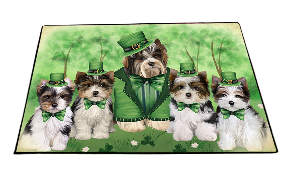 St. Patricks Day Irish Portrait Biewer Terrier Dogs Floormat FLMS54194