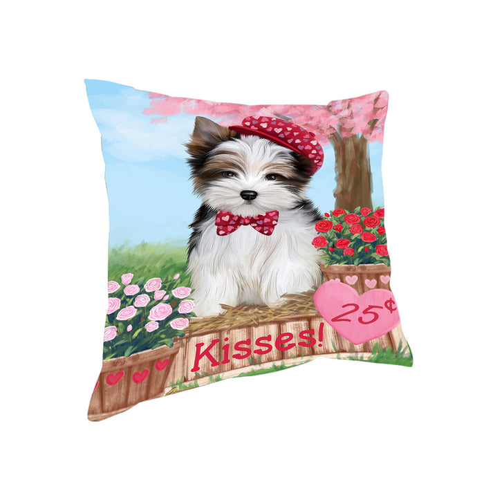 Rosie 25 Cent Kisses Biewer Terrier Dog Pillow PIL78012