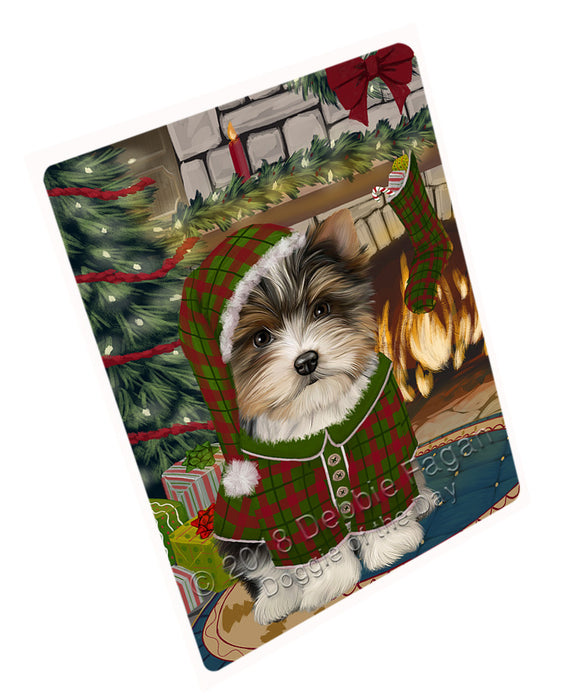 The Stocking was Hung Biewer Terrier Dog Magnet MAG70788 (Small 5.5" x 4.25")
