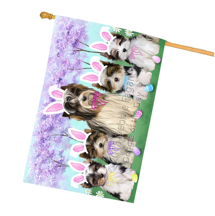 Easter Holiday Biewer Terriers Dog House Flag FLG57585