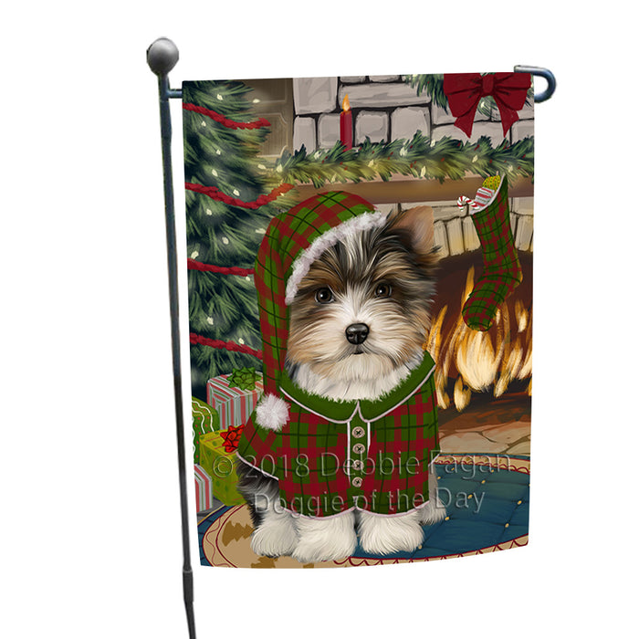 The Stocking was Hung Biewer Terrier Dog Garden Flag GFLG55510