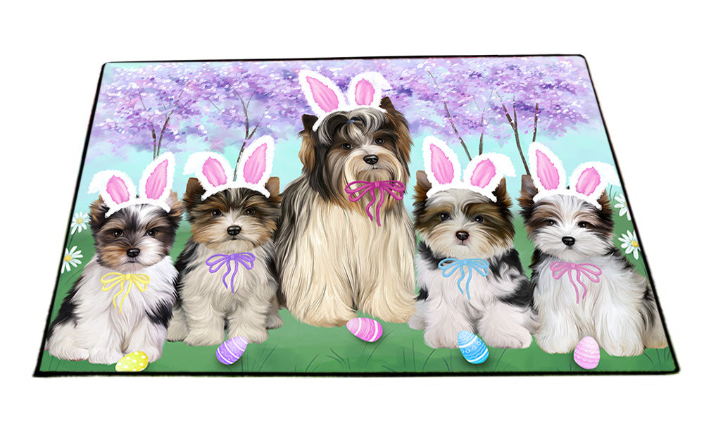 Easter Holiday Biewer Terriers Dog Floormat FLMS53742