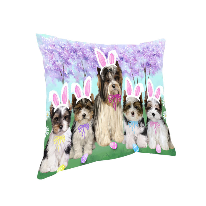 Easter Holiday Biewer Terriers Dog Pillow PIL81924