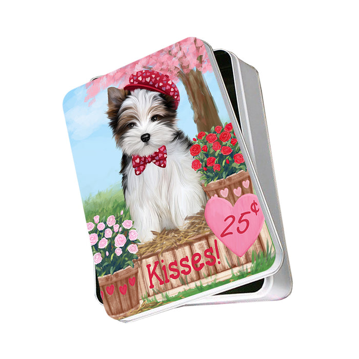Rosie 25 Cent Kisses Biewer Terrier Dog Photo Storage Tin PITN55873