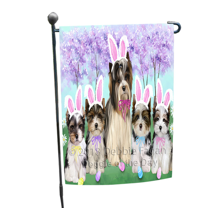 Easter Holiday Biewer Terriers Dog Garden Flag GFLG57536