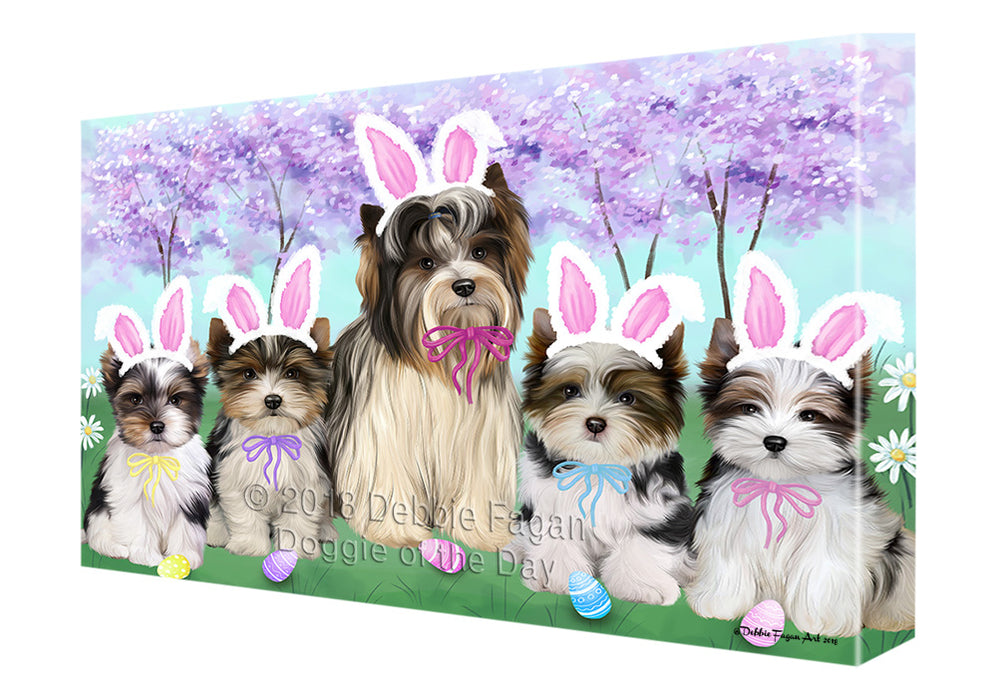 Easter Holiday Biewer Terriers Dog Canvas Print Wall Art Décor CVS134396
