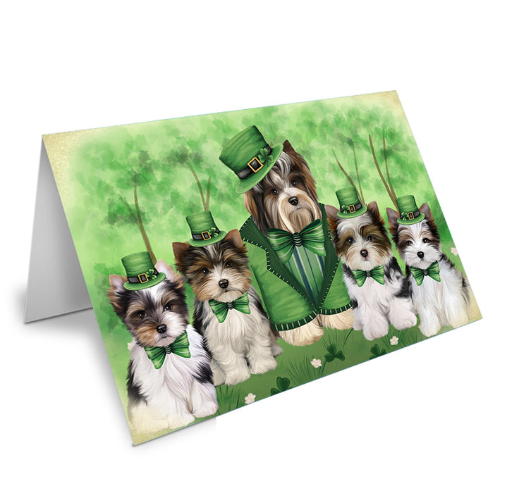 St. Patricks Day Irish Portrait Biewer Terrier Dogs Handmade Artwork Assorted Pets Greeting Cards and Note Cards with Envelopes for All Occasions and Holiday Seasons GCD76463