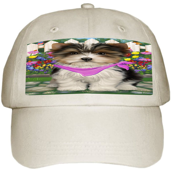 Spring Floral Biewer Terrier Dog Ball Hat Cap HAT60447