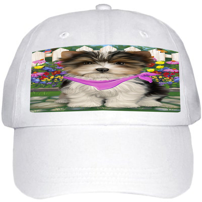 Spring Floral Biewer Terrier Dog Ball Hat Cap HAT60447
