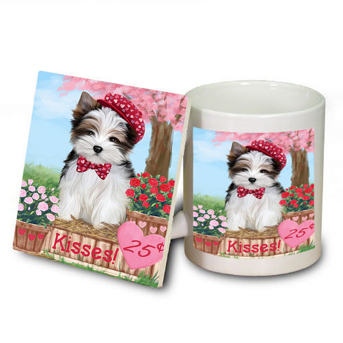 Rosie 25 Cent Kisses Biewer Terrier Dog Mug and Coaster Set MUC55922