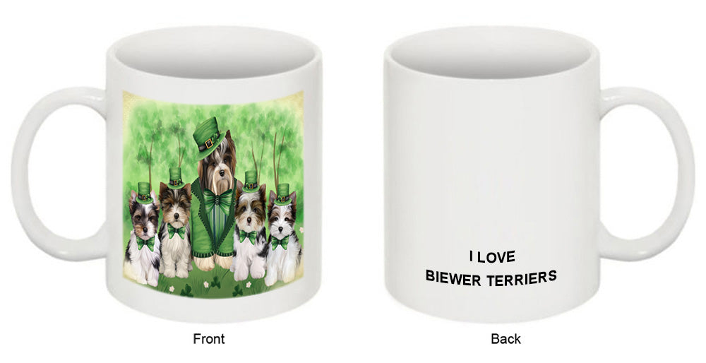 St. Patricks Day Irish Portrait Biewer Terrier Dogs Coffee Mug MUG52381