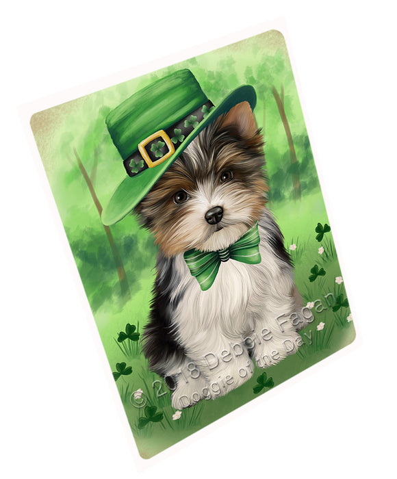 St. Patricks Day Irish Portrait Biewer Terrier Dog Refrigerator / Dishwasher Magnet RMAG104316