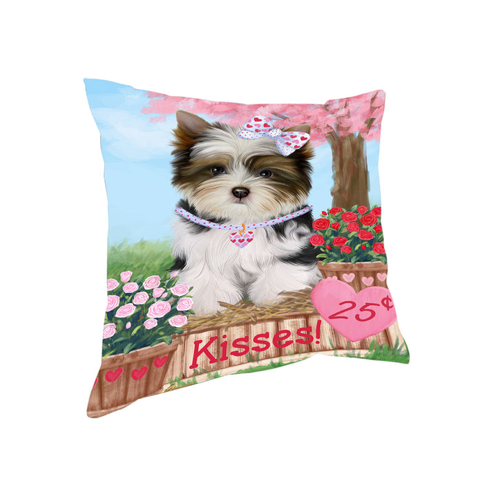Rosie 25 Cent Kisses Biewer Terrier Dog Pillow PIL78016