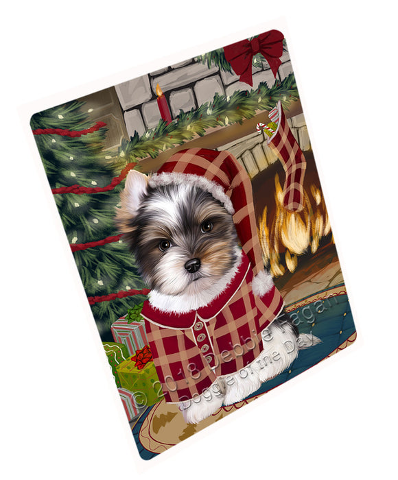 The Stocking was Hung Biewer Terrier Dog Magnet MAG70791 (Small 5.5" x 4.25")