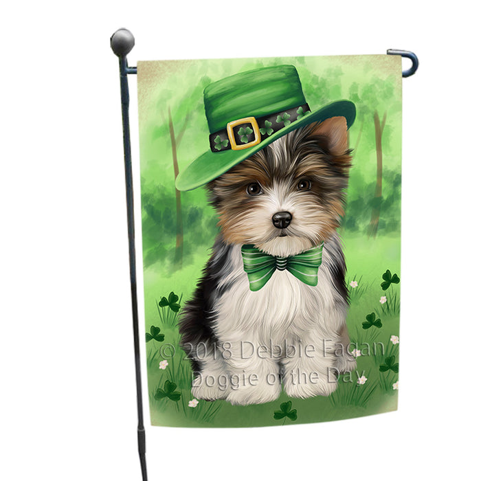 St. Patricks Day Irish Portrait Biewer Terrier Dog Garden Flag GFLG64952