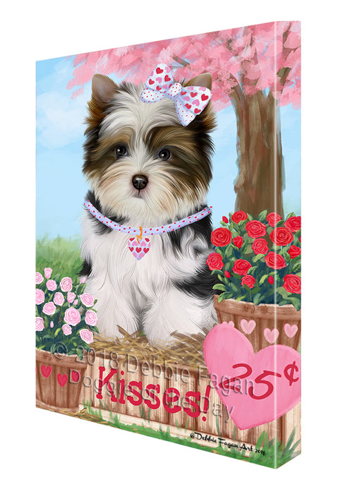 Rosie 25 Cent Kisses Biewer Terrier Dog Canvas Print Wall Art Décor CVS125603