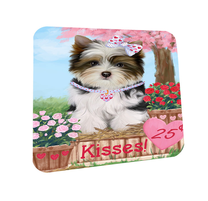 Rosie 25 Cent Kisses Biewer Terrier Dog Coasters Set of 4 CST55889