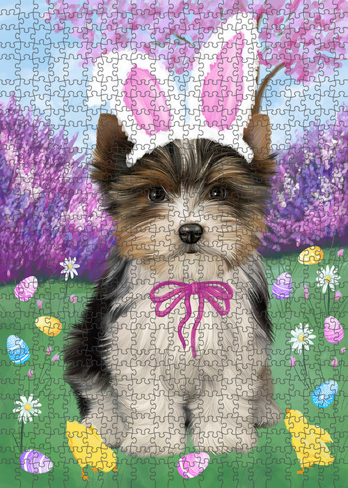 Easter Holiday Biewer Terrier Dog Puzzle with Photo Tin PUZL95836