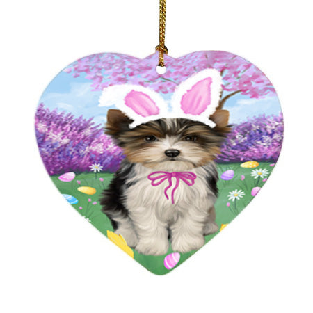 Easter Holiday Biewer Terrier Dog Heart Christmas Ornament HPOR57281