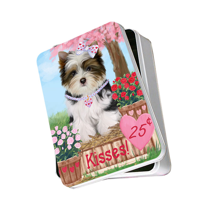 Rosie 25 Cent Kisses Biewer Terrier Dog Photo Storage Tin PITN55874