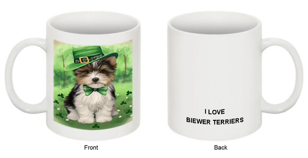 St. Patricks Day Irish Portrait Biewer Terrier Dog Coffee Mug MUG52382
