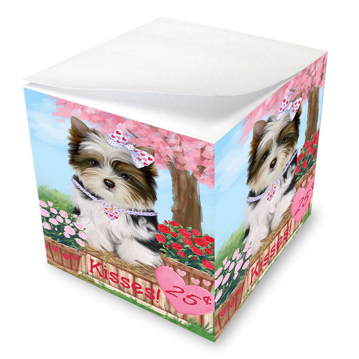 Rosie 25 Cent Kisses Biewer Terrier Dog Note Cube NOC54003
